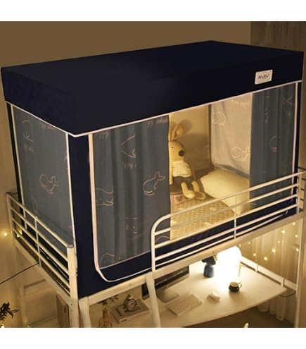 Amazon｜SOLLENT蚊帳 学生寮 シングルベッド プライバシーテント